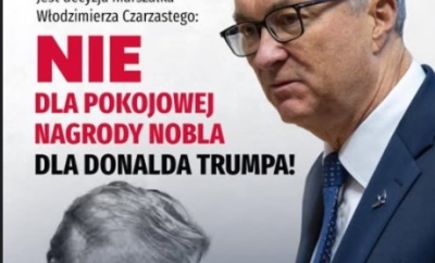 Czarzasty: Nie poprę wniosku o Nobla dla Trumpa, bo na niego nie zasługuje